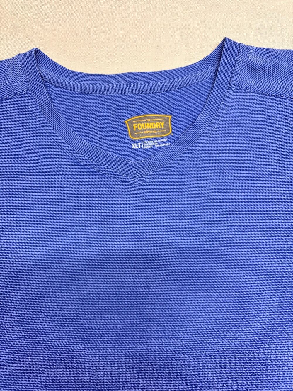 The Foundry Supply Co. XLT men’s blue short sleeve tee shirt top